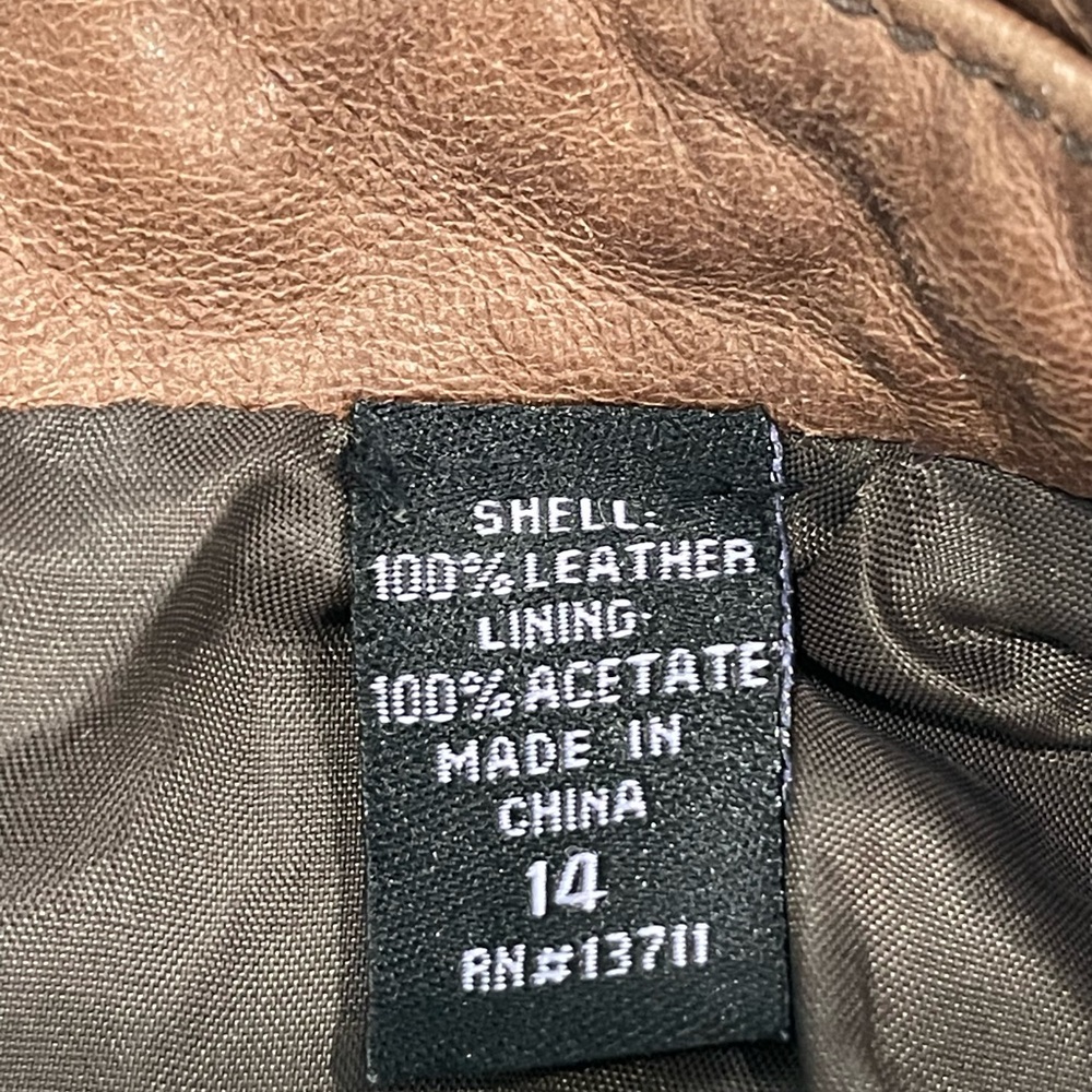 Context Tan Leather Jacket - Picture 4 of 7